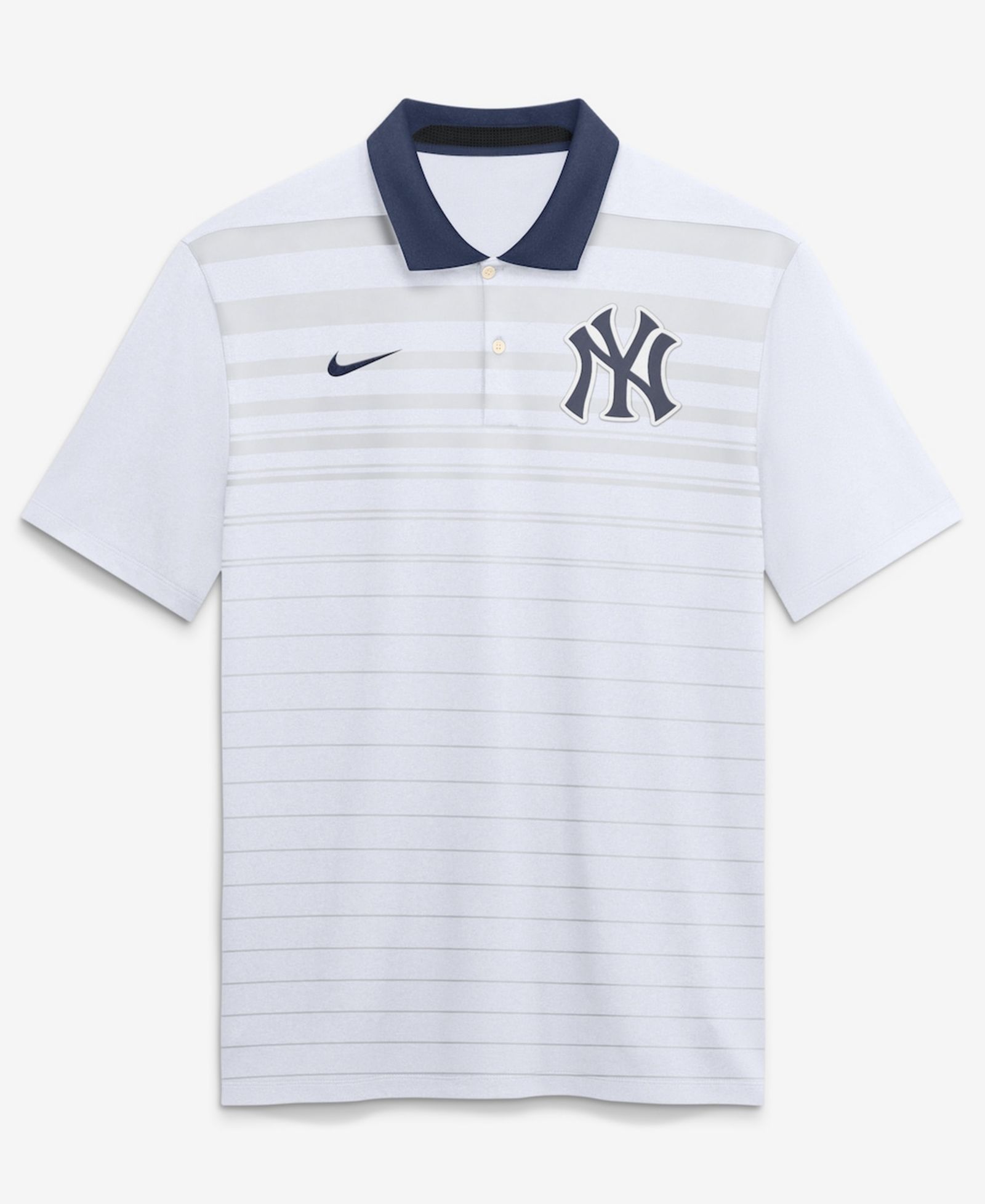 Nike Men's White New York Yankees Vapor Striped Dri-FIT Polo Shirt