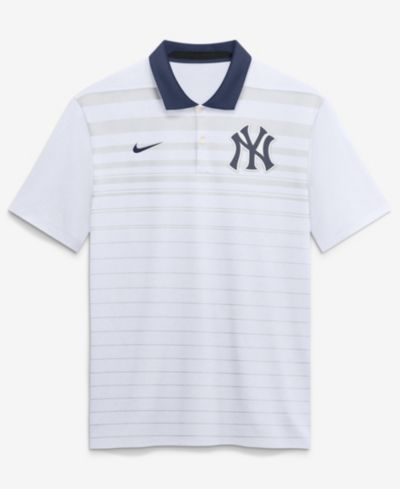 Nike Men's White New York Yankees Vapor Striped Dri-FIT Polo Shirt