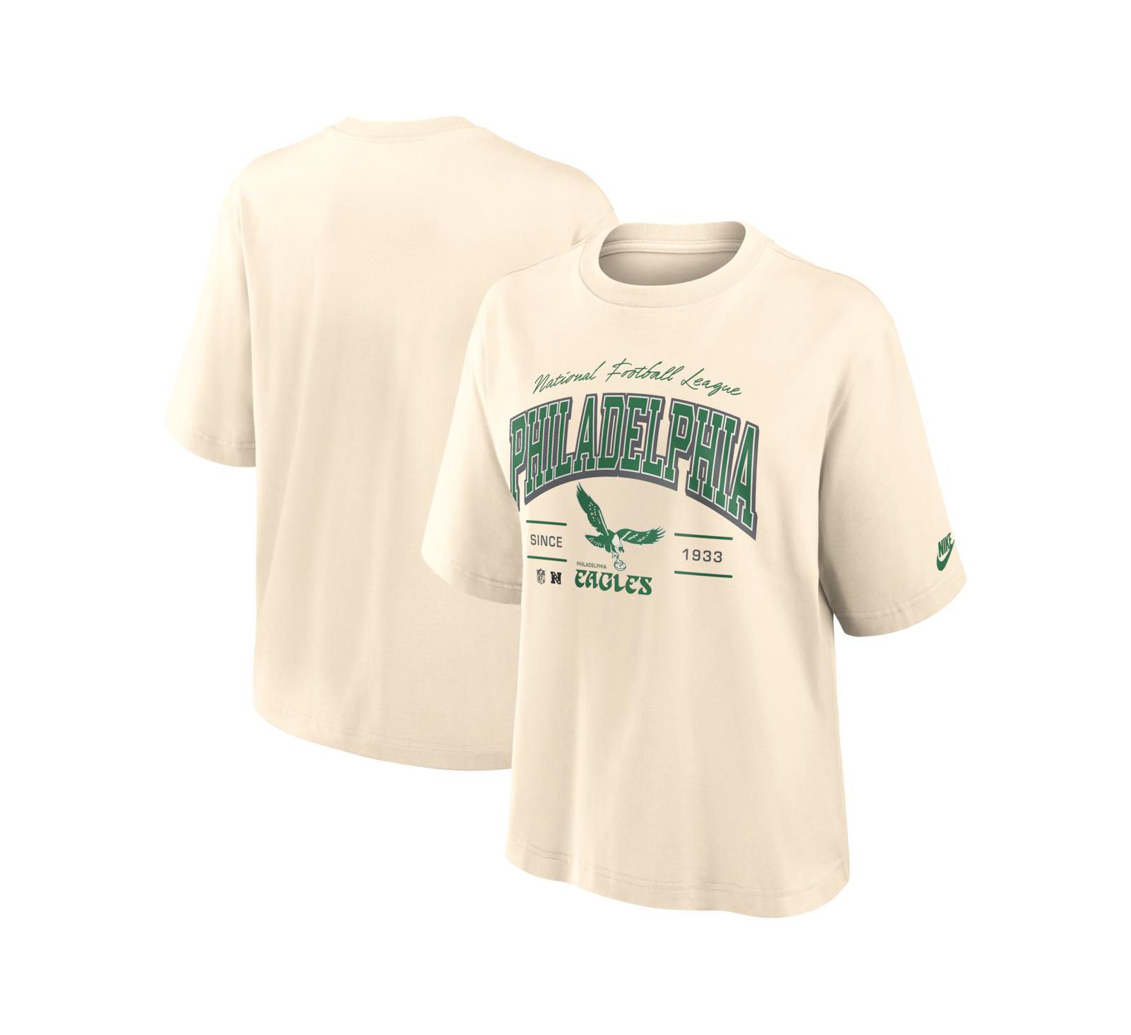 Nike Women's Cream Philadelphia Eagles Vintage Mod Boxy T-Shirt