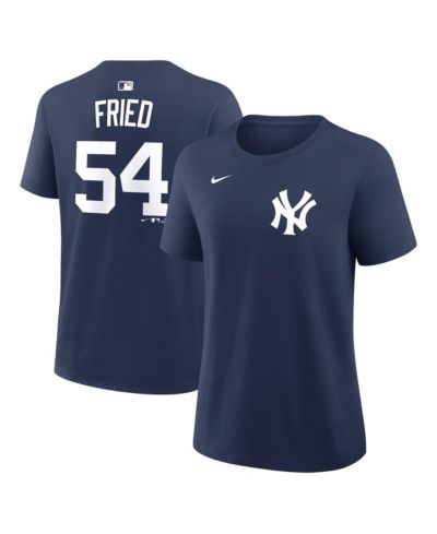 Nike Women's Max Fried Navy New York Yankees Name & Number T-Shirt