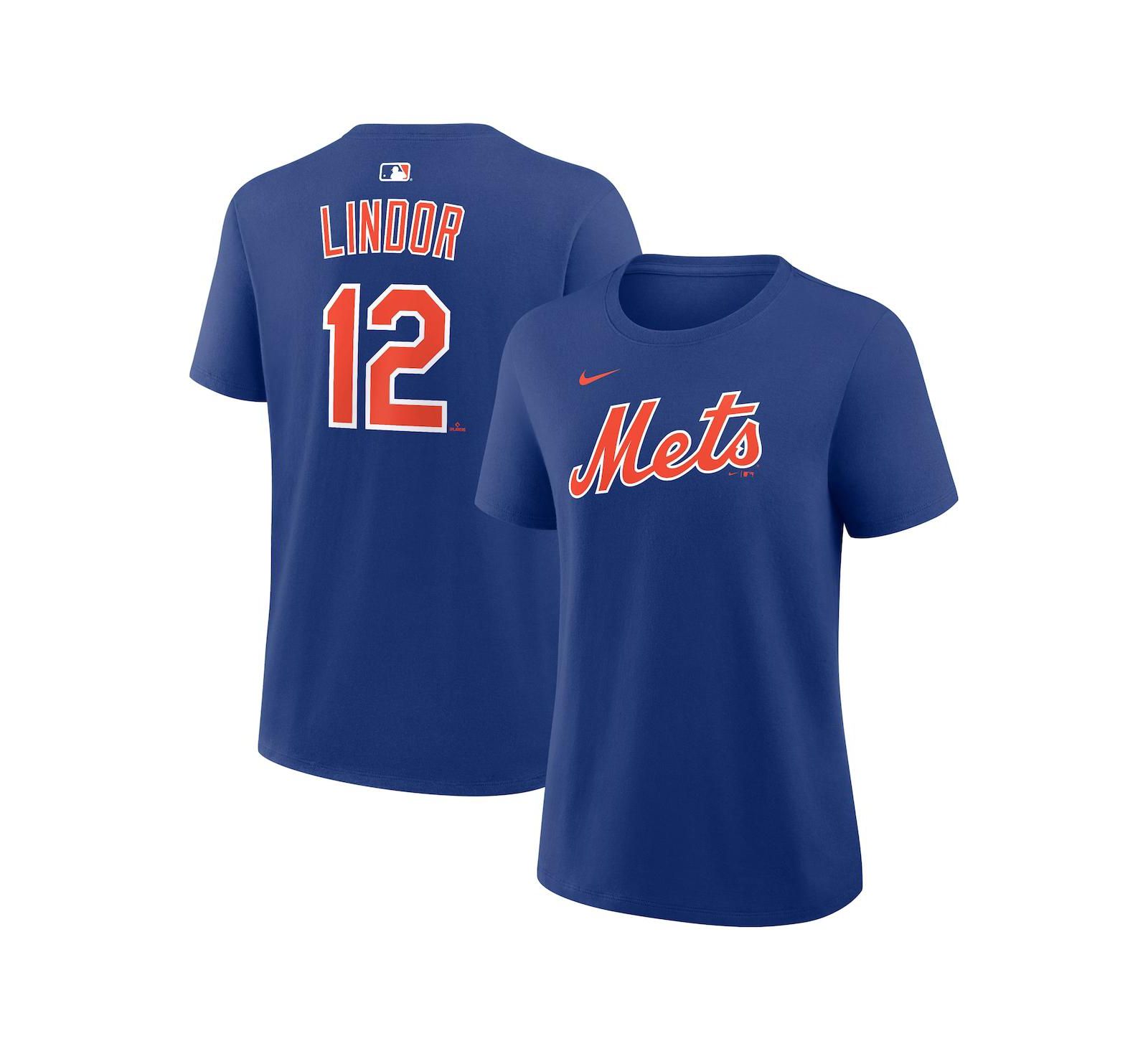 Nike Women's Francisco Lindor Royal New York Mets Name & Number T-Shirt