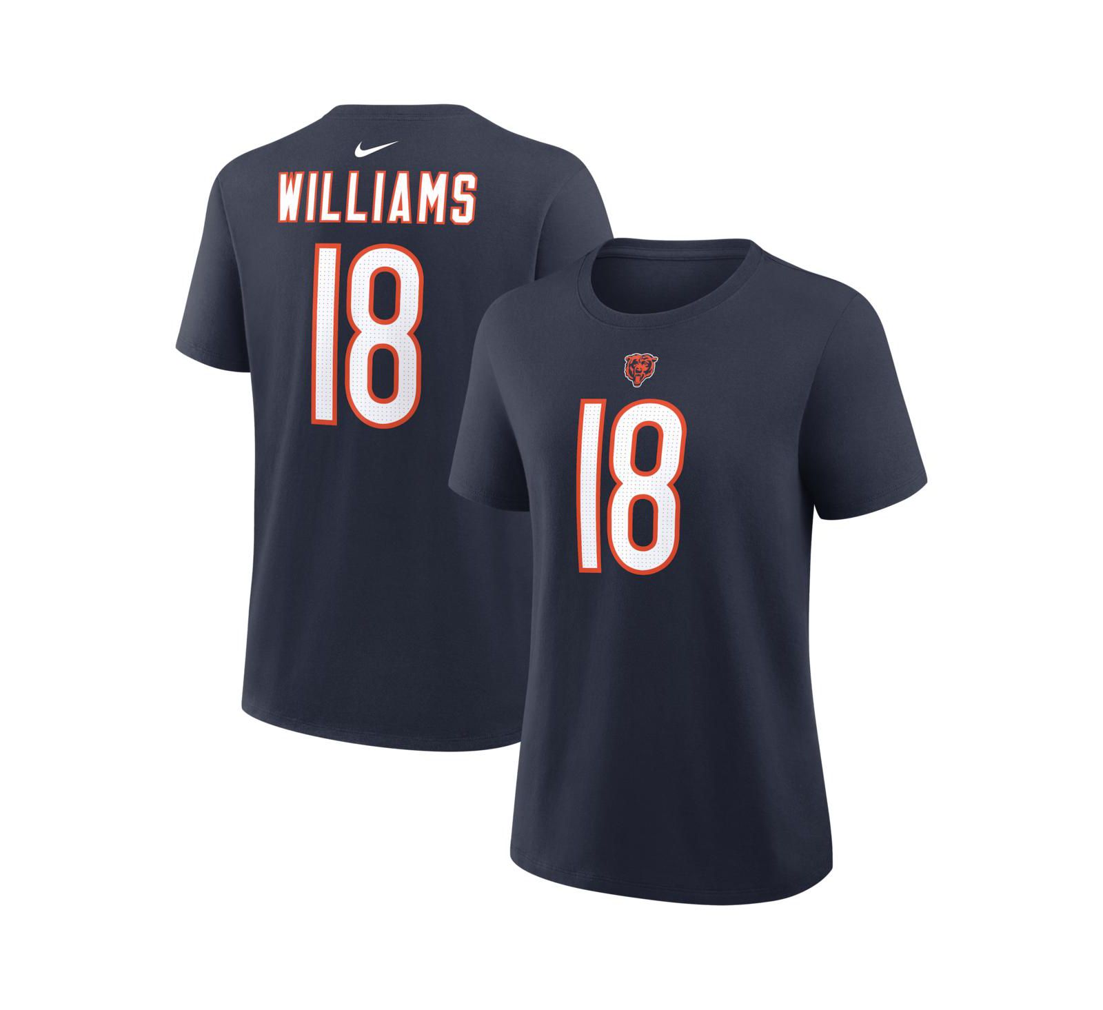 Nike Women's Caleb Williams Navy Chicago Bears Player Name & Number T-Shirt