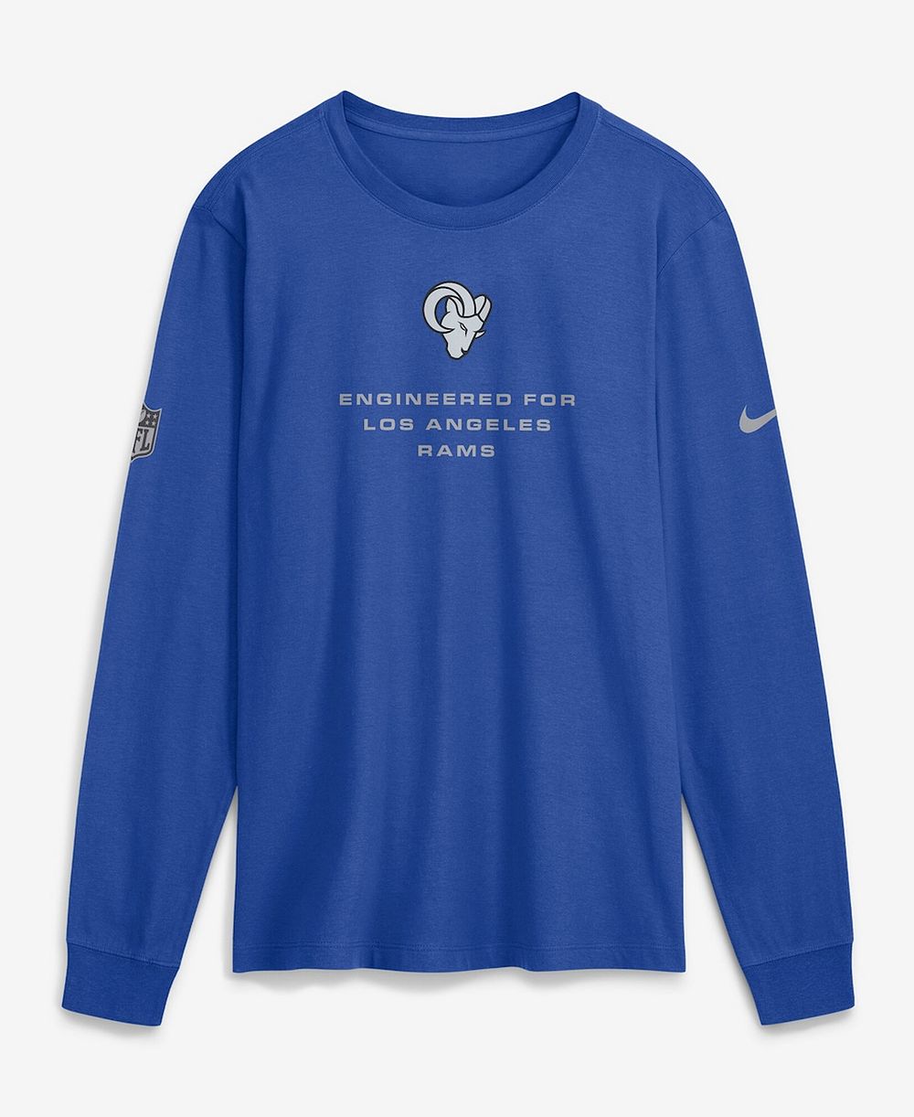 Nike Men's Royal Los Angeles Rams Sideline Bold Arch Star Dri-FIT Long Sleeve T-Shirt