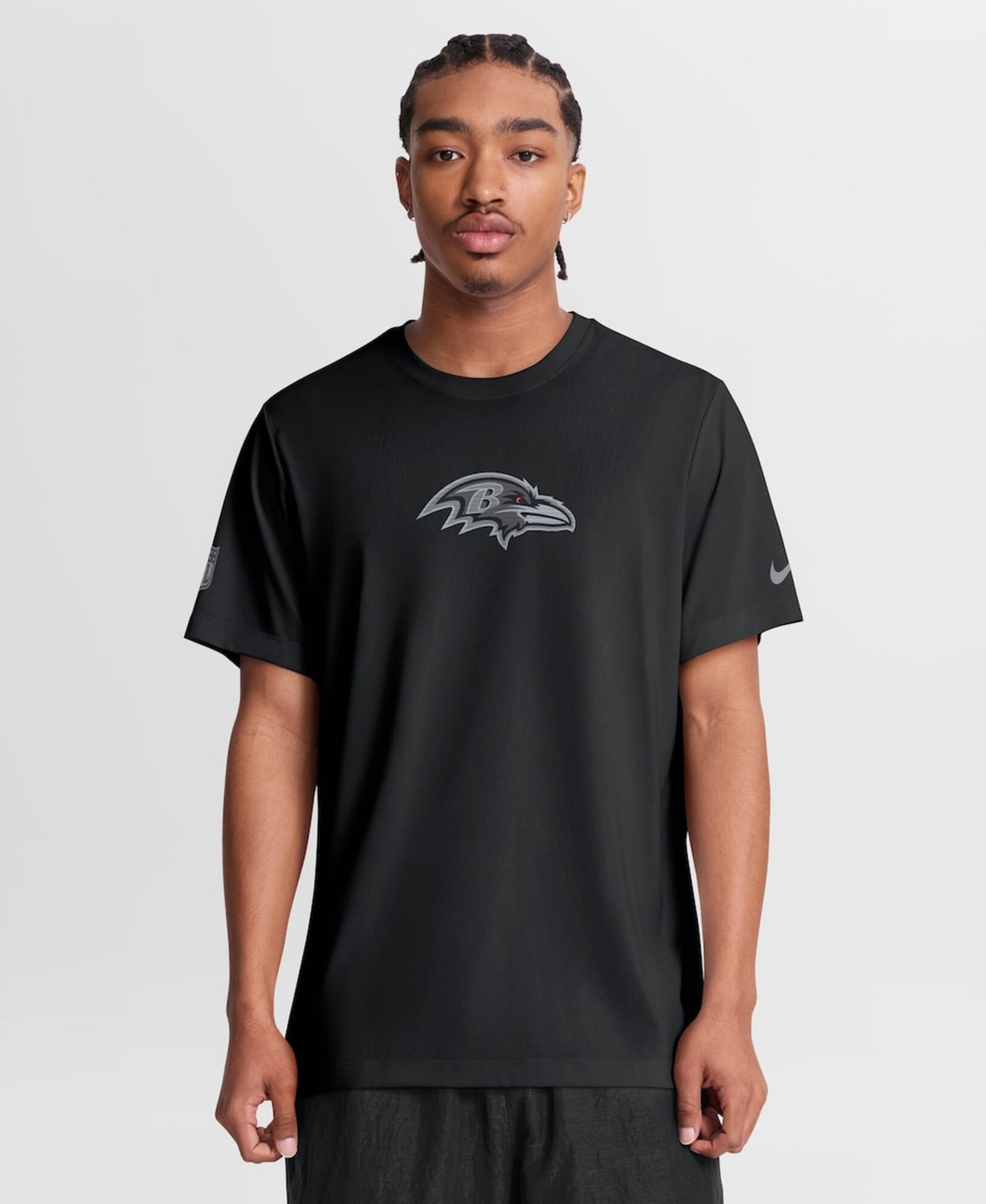 Nike Мужская футболка Black Baltimore Ravens Sideline Lead The Charge Legend Dri-FIT