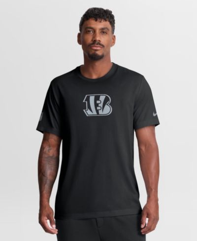 Nike Мужская хлопковая футболка Cincinnati Bengals Sideline Lead The Charge Legend Dri-FIT, черная