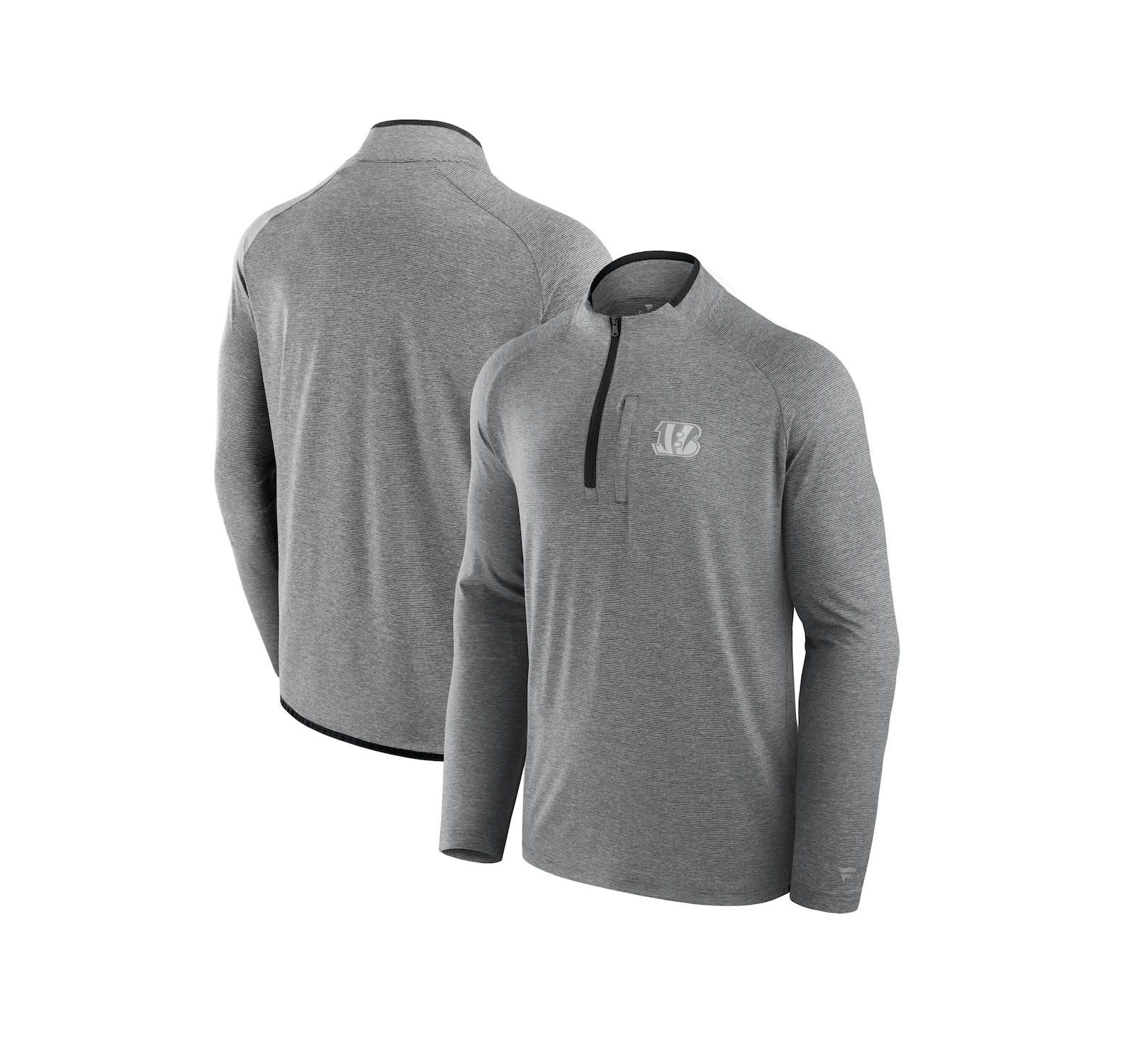 Куртка Fanatics Cincinnati Bengals Performance Quarter-Zip, мужская и женская, charcoal