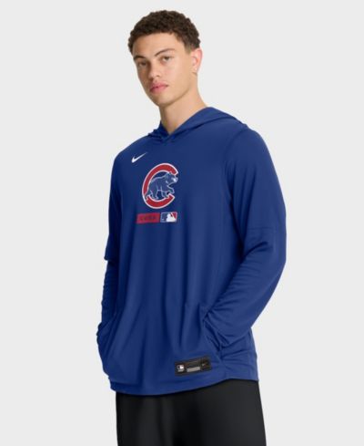 Мужская футболка Nike Royal Chicago Cubs Authentic Collection Dri-FIT с длинным рукавом и капюшоном