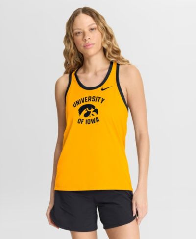 Nike Женский трикотажный майка Tri-Blend Dri-FIT Gold Iowa Hawkeyes Uni Name