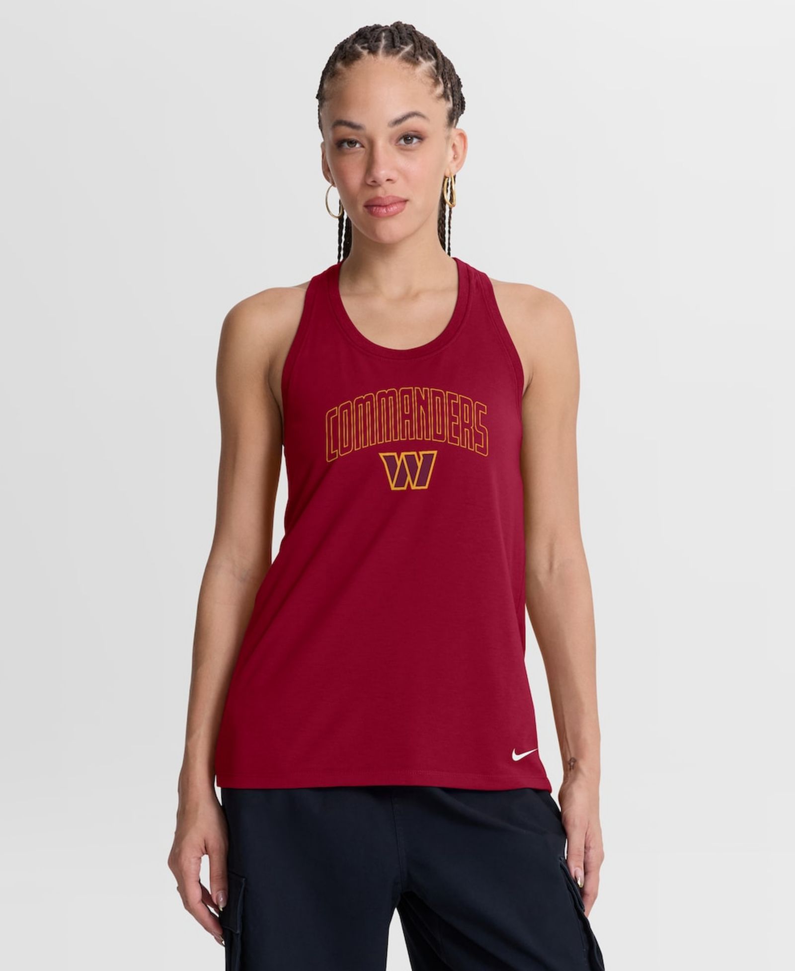 Nike Женский топ-майка Nike Washington Commanders Primetime Tri-Blend Dri-FIT, бордовый