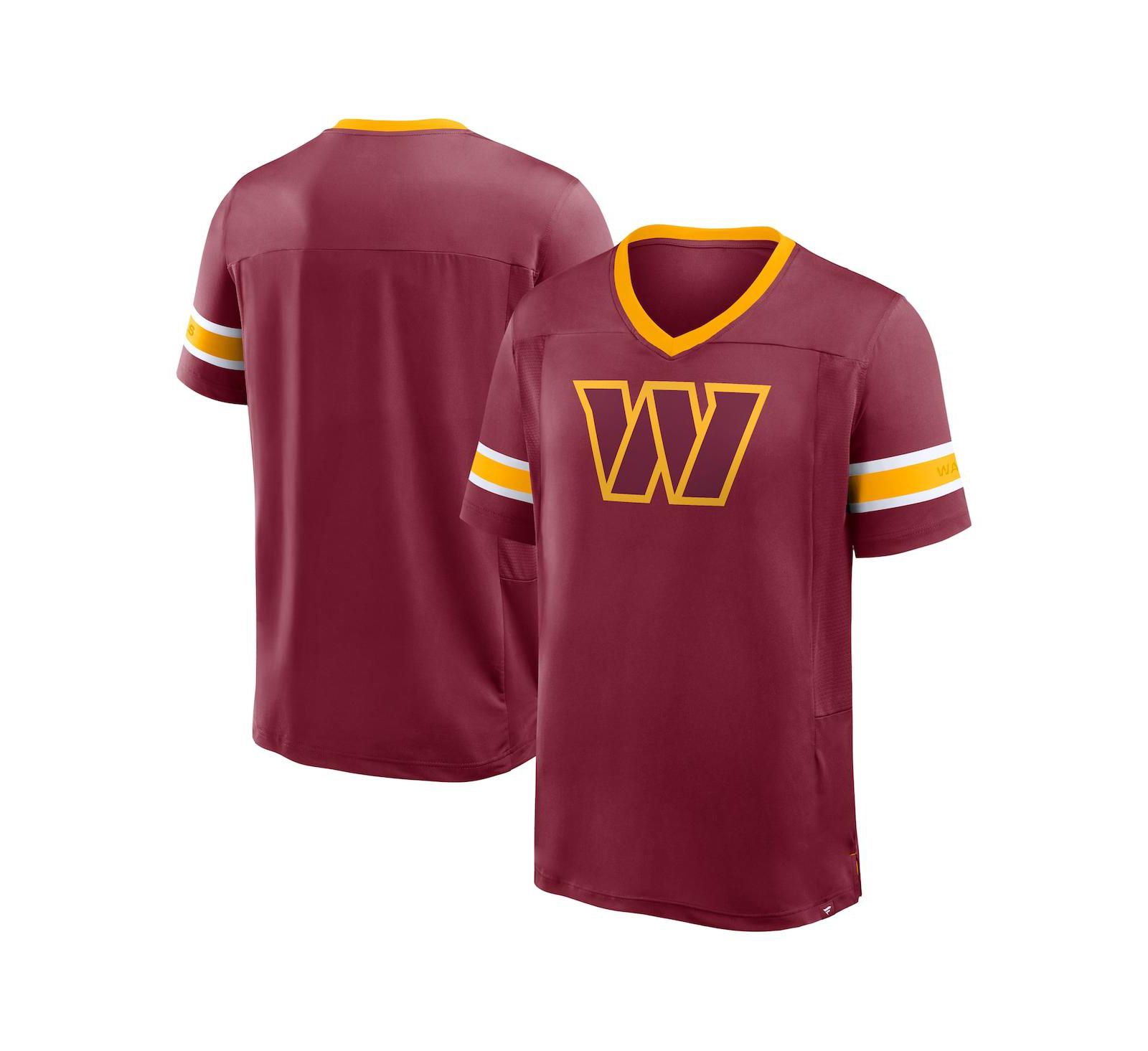 Fanatics Men's Burgundy Washington Commanders Hometown Premium Hashmark V-Neck T-Shirt