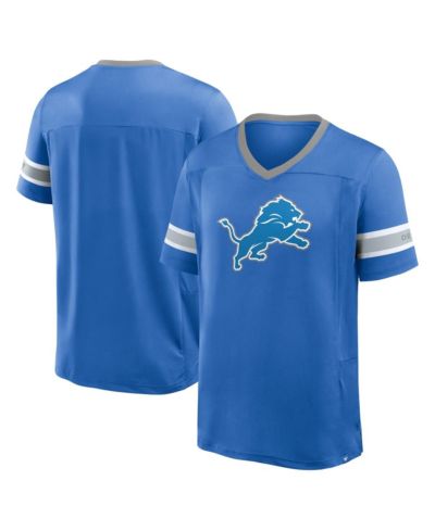 Fanatics Men's Blue Detroit Lions Hometown Premium Hashmark V-Neck T-Shirt