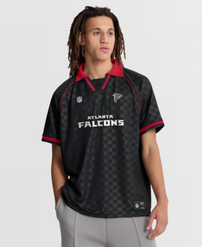 Fanatics Мужской Black/Red Atlanta Falcons Homerun Raglan V-Neck Polo Shirt