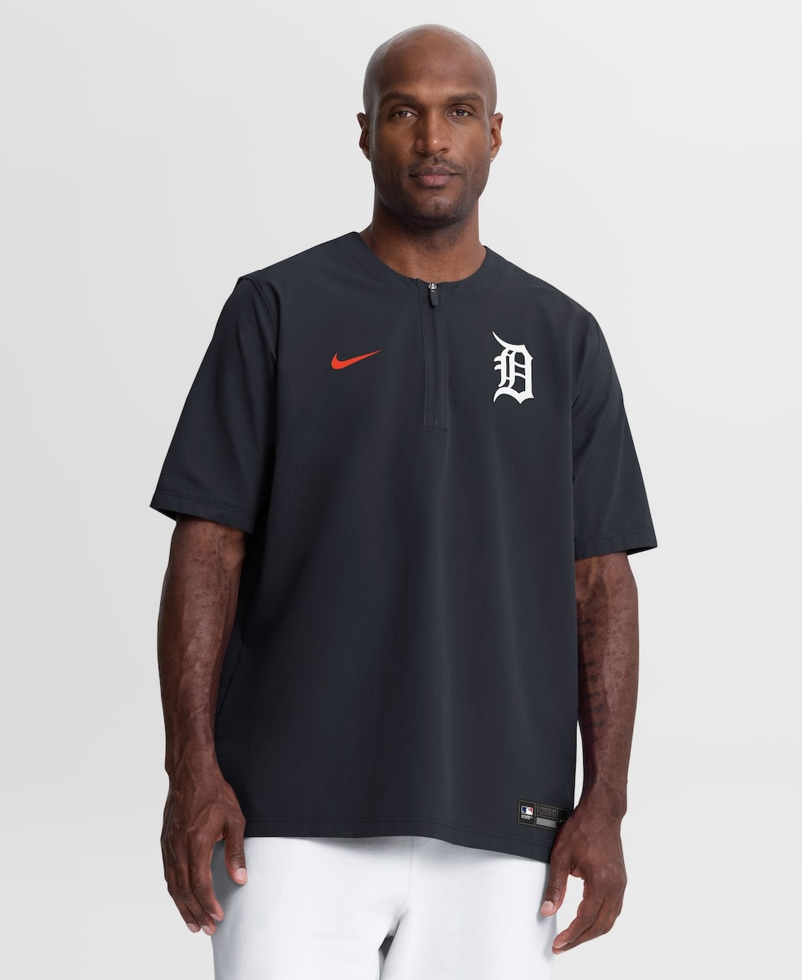Nike Мужская ветровка Nike Detroit Tigers Authentic Collection Dri-FIT Quarter-Zip Navy