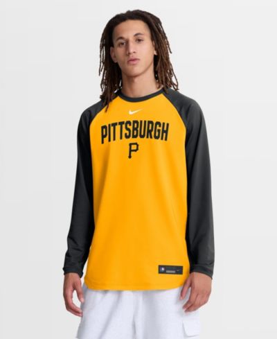 Nike Men's Gold Pittsburgh Pirates Authentic Collection Raglan Dri-FIT Sweatshirt