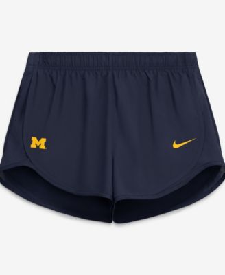 Nike Women's Navy Michigan Wolverines Tempo Mid-Rise Dri-FIT Shorts