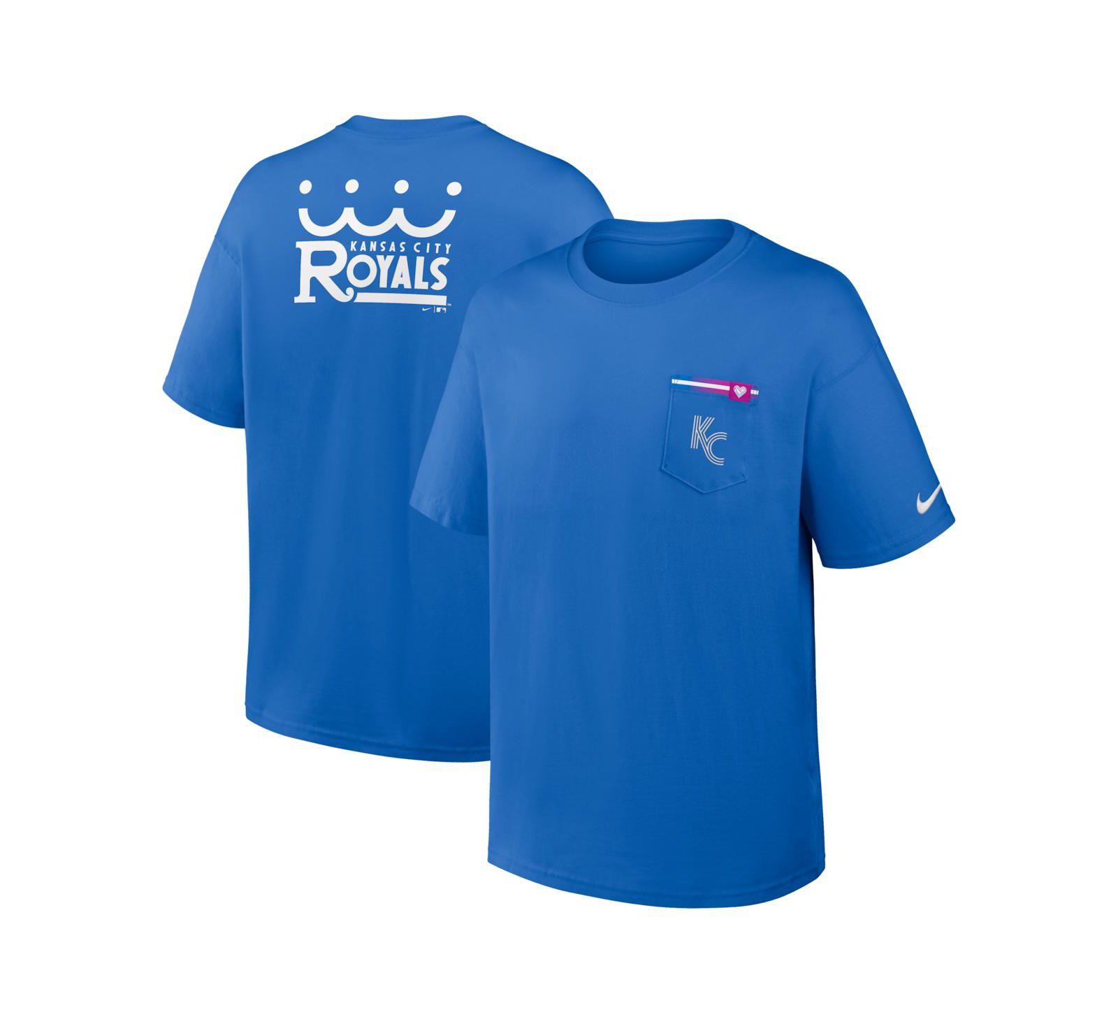 Nike Men's Royal Kansas City Royals City Connect Max90 Pocket T-Shirt