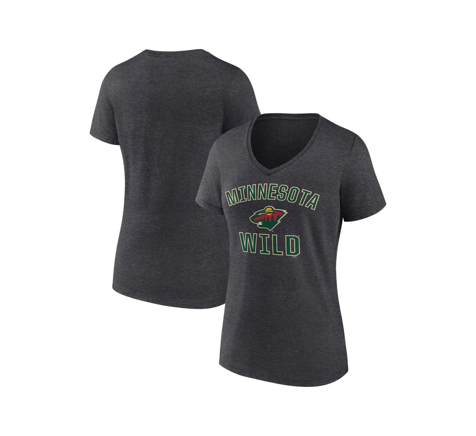 Logo Athletic Женская футболка V-neck Minnesota Wild Arch Victory Heather Charcoal