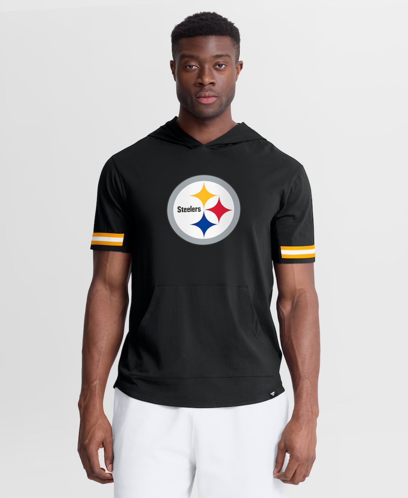 Мужская футболка Fanatics Black Pittsburgh Steelers Optimal Play Short Sleeve Hooded
