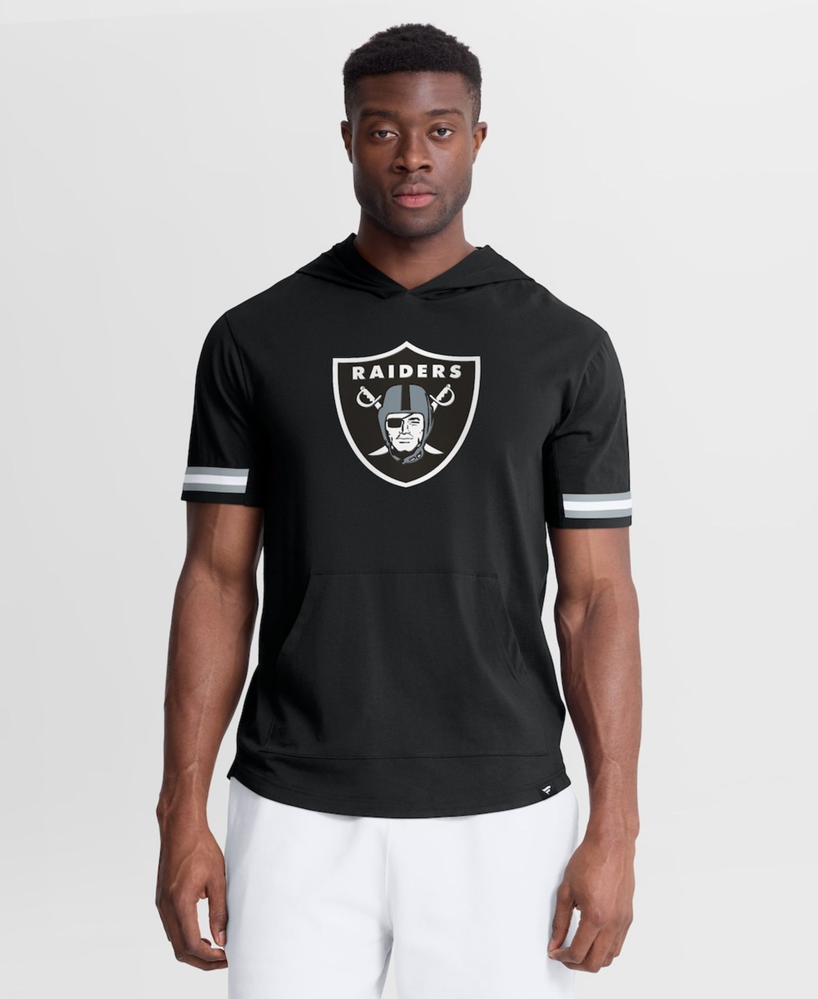 Мужская футболка Fanatics Black Las Vegas Raiders Optimal Play с коротким рукавом и капюшоном