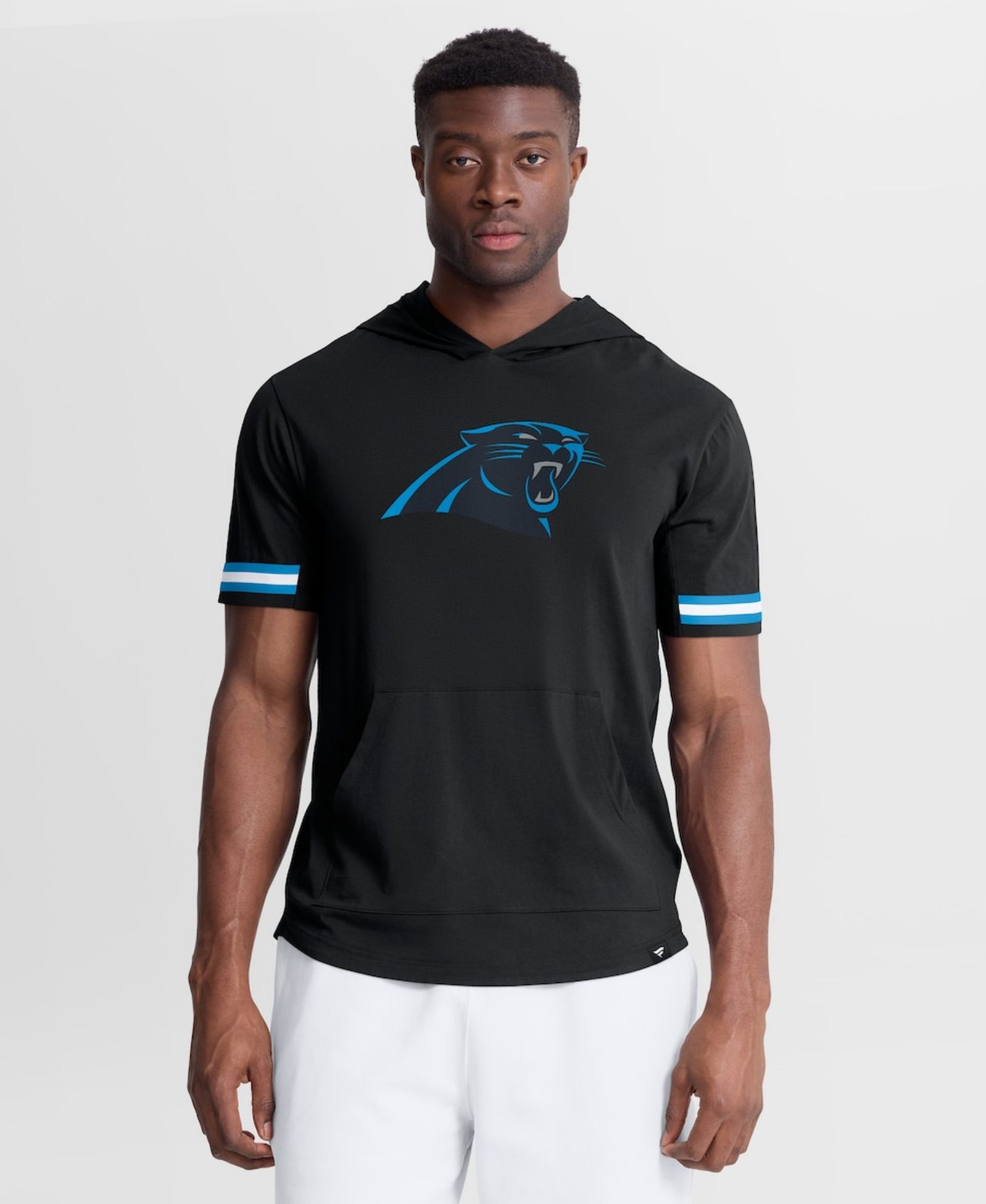 Мужская футболка-худи Fanatics Black Carolina Panthers Optimal Play с коротким рукавом