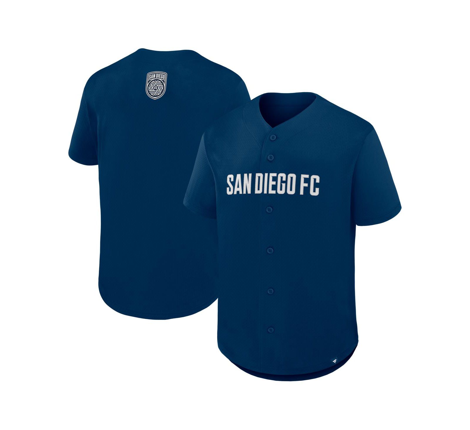 Fanatics Men's Navy San Diego FC Maximum Intensity Button-Up Jersey