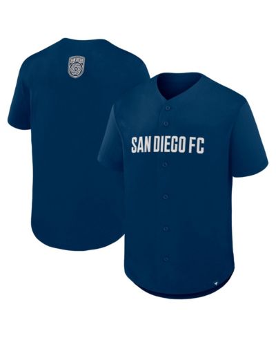 Fanatics Men's Navy San Diego FC Maximum Intensity Button-Up Jersey