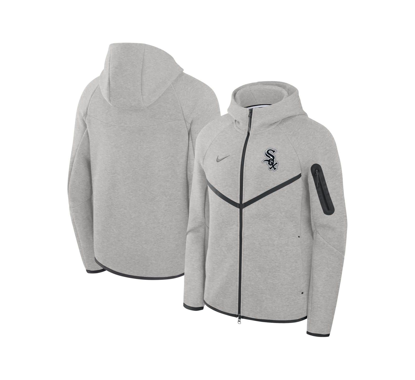 Nike Мужское худи Nike Tech Fleece Raglan Full-Zip Windrunner Heather Gray Chicago White Sox