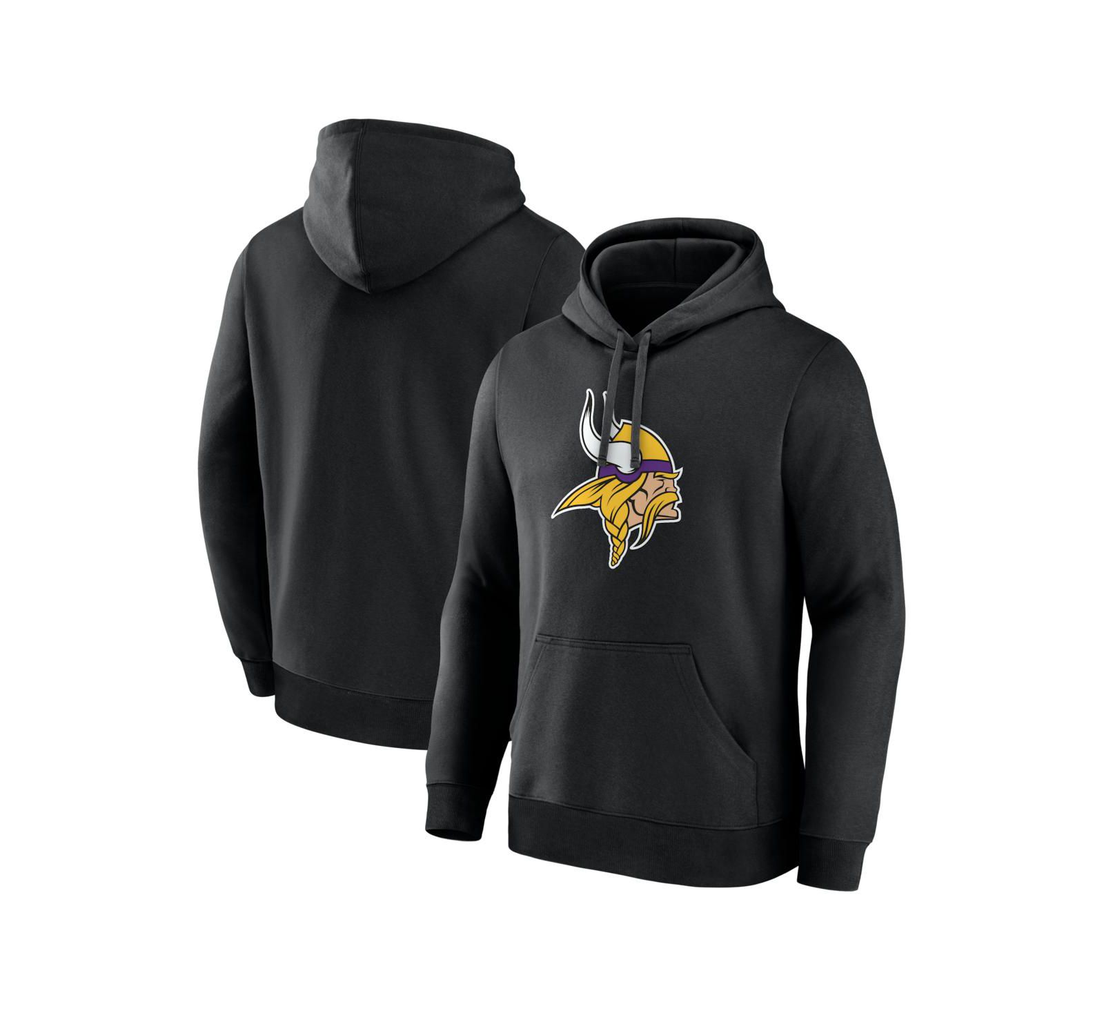 Logo Athletic Мужское худи Minnesota Vikings с основным логотипом, Black