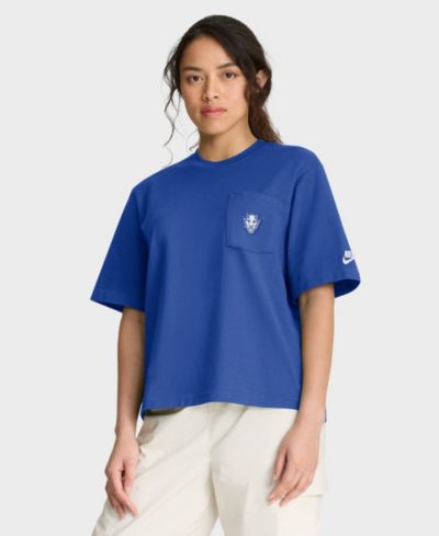 Женская футболка Nike Royal Duke Blue Devils, boxy fit