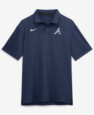 Nike Men's Navy Atlanta Braves Tour Dri-FIT Polo Shirt