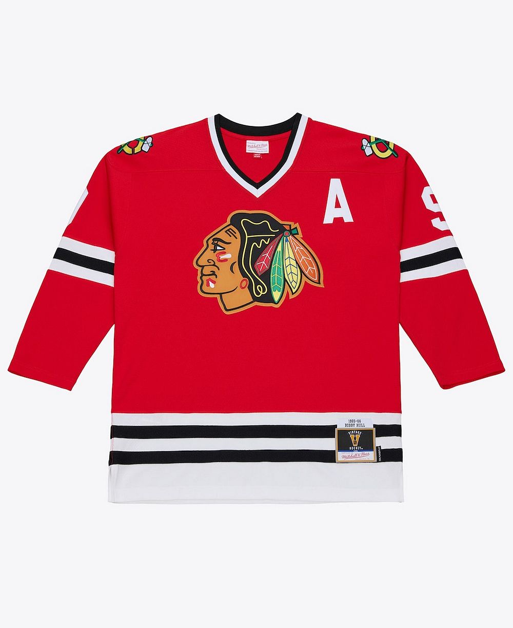 Mitchell & Ness Men's Bobby Hull Red Chicago Blackhawks 1966 Power Play Jersey