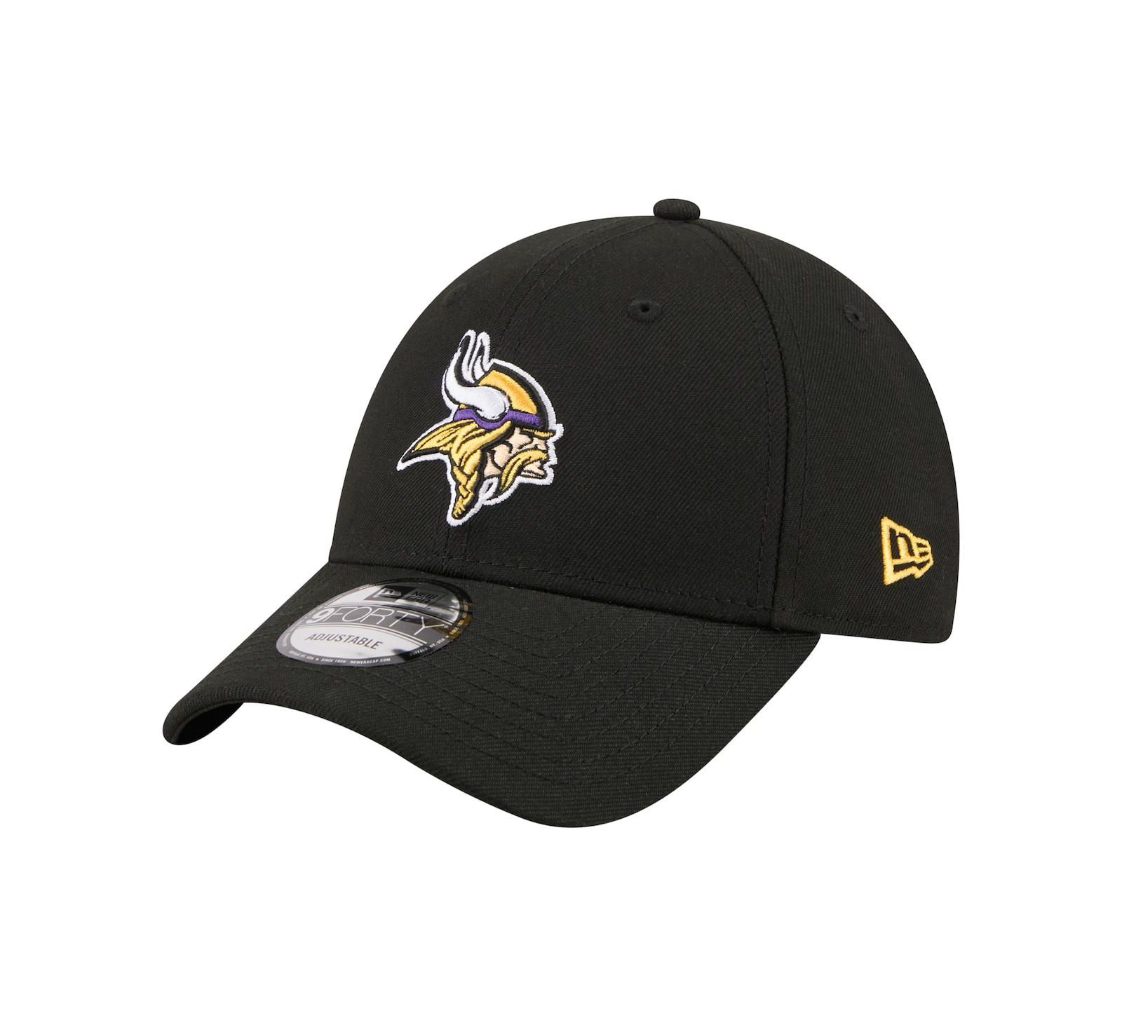 Мужская кепка New Era Minnesota Vikings Core Team 9FORTY Adjustable Black