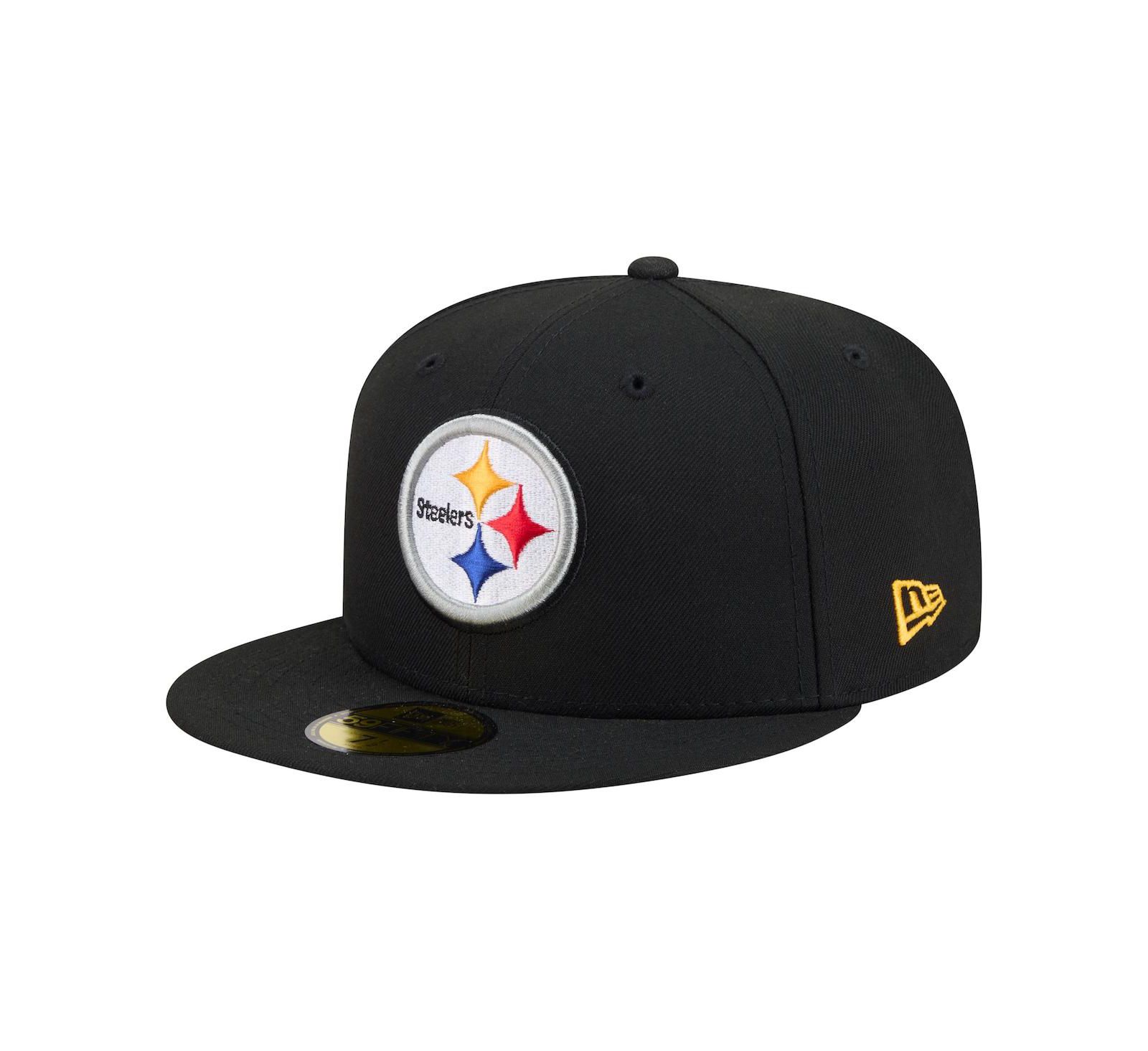 Мужская кепка New Era Black Pittsburgh Steelers 59FIFTY Fitted Hat