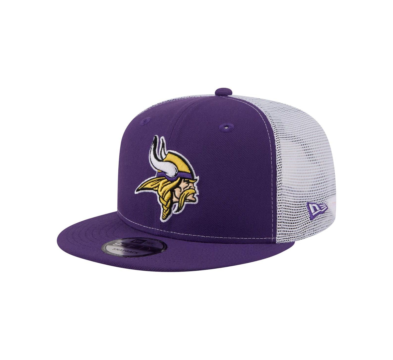 Мужская кепка New Era Purple Minnesota Vikings Core Team 9FIFTY Trucker Snapback