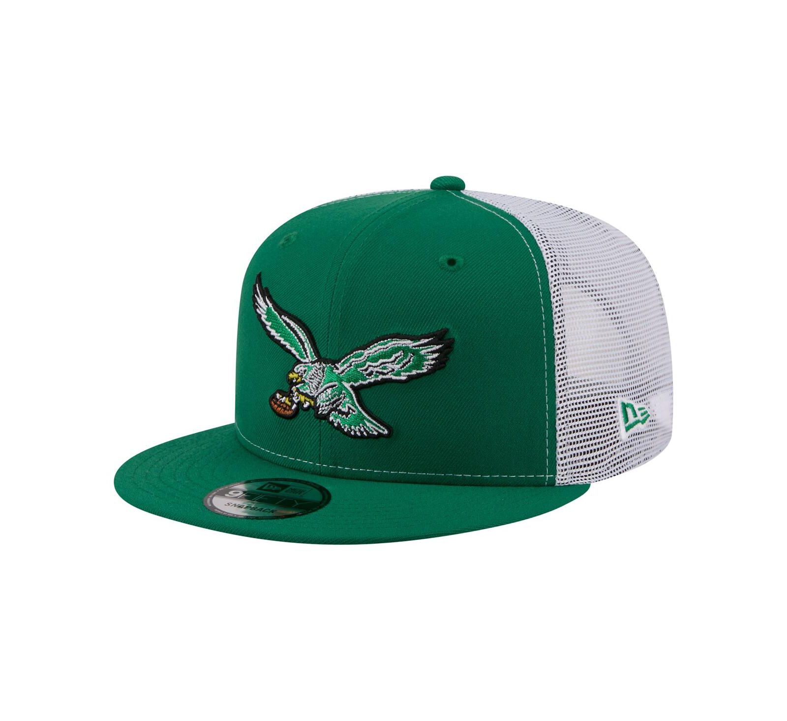 Мужская кепка New Era Kelly Green Philadelphia Eagles Core Team 9FIFTY Trucker Snapback