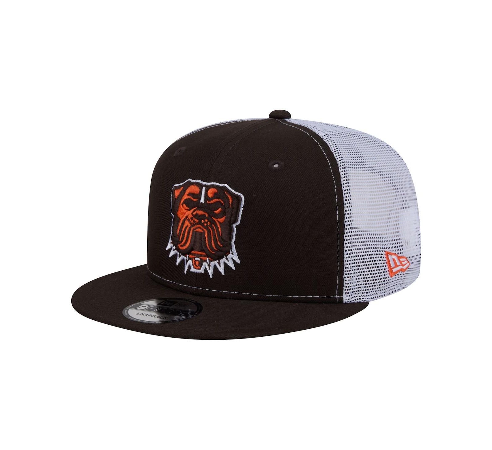 Мужская кепка New Era Cleveland Browns Core Team 9FIFTY Trucker Snapback, коричневая