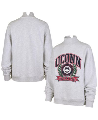 '47 Brand Women's Gray UConn Huskies Laurel Arch Mock Neck Sweatshirt