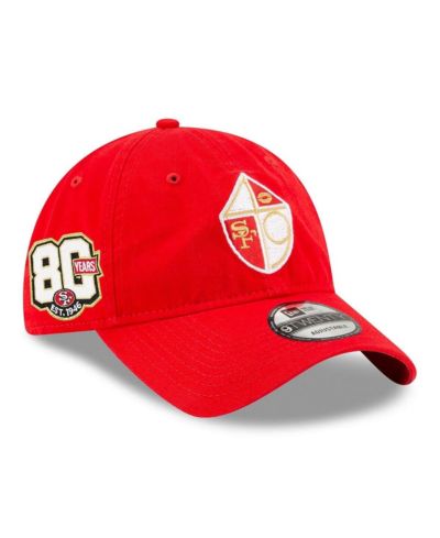 New Era Мужская регулируемая кепка San Francisco 49ers 80th Anniversary, алая