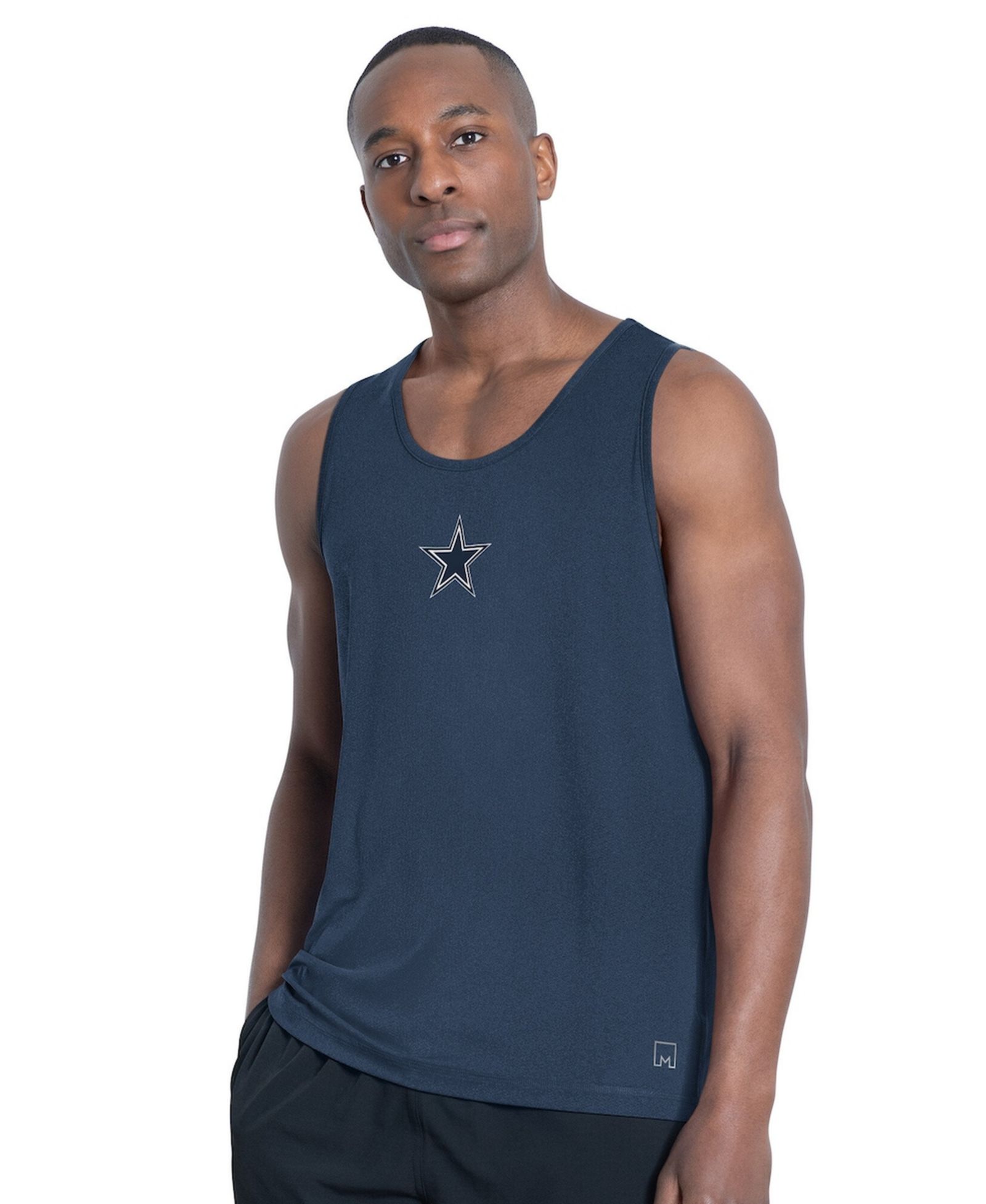 MSX by Michael Strahan Men's Navy Dallas Cowboys Energy Scoop Neck Tank Top майка мужская