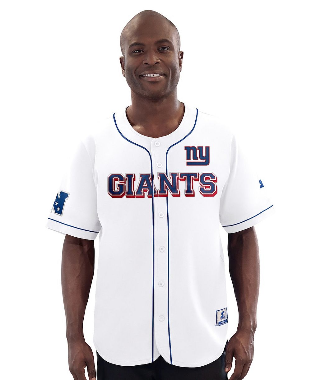 Starter Men's Starter White New York Giants Relay Full-Button Baseball Jersey