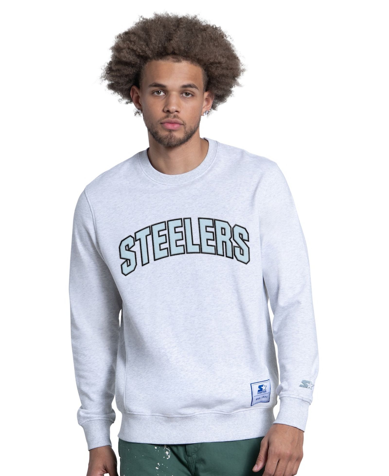 Мужская флисовая толстовка Starter Ash Pittsburgh Steelers Faceoff