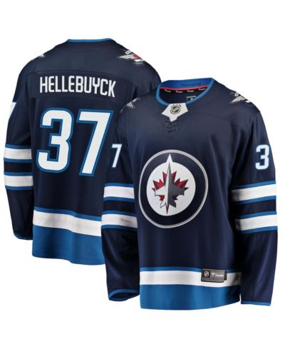 Fanatics Men's Connor Hellebuyck Navy Winnipeg Jets Breakaway Replica Jersey
