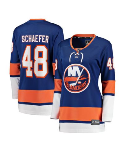 Женская джерси Fanatics Matthew Schaefer Royal New York Islanders Home Breakaway Player