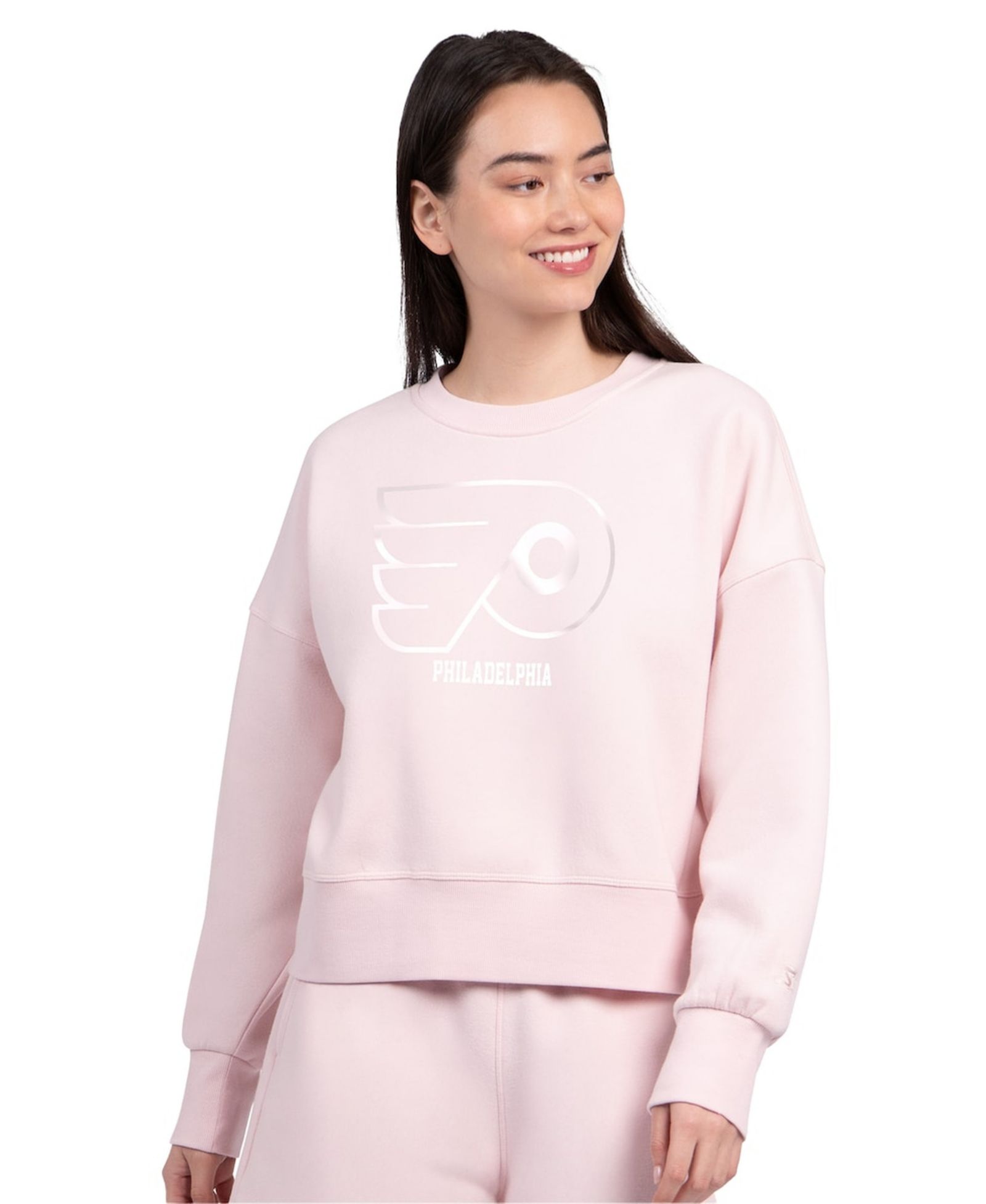 Женское укороченное худи Starter Pink Philadelphia Flyers Boxy