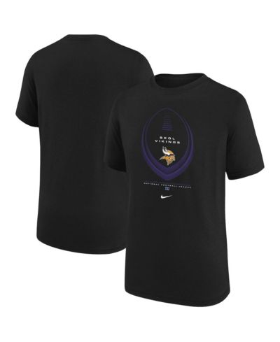 Футболка Nike Dri-FIT Minnesota Vikings Icon Legend для мальчиков и девочек, черная