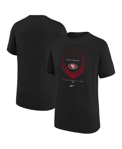 Nike Big Boys and Girls Black San Francisco 49ers Icon Legend Dri-FIT T-Shirt