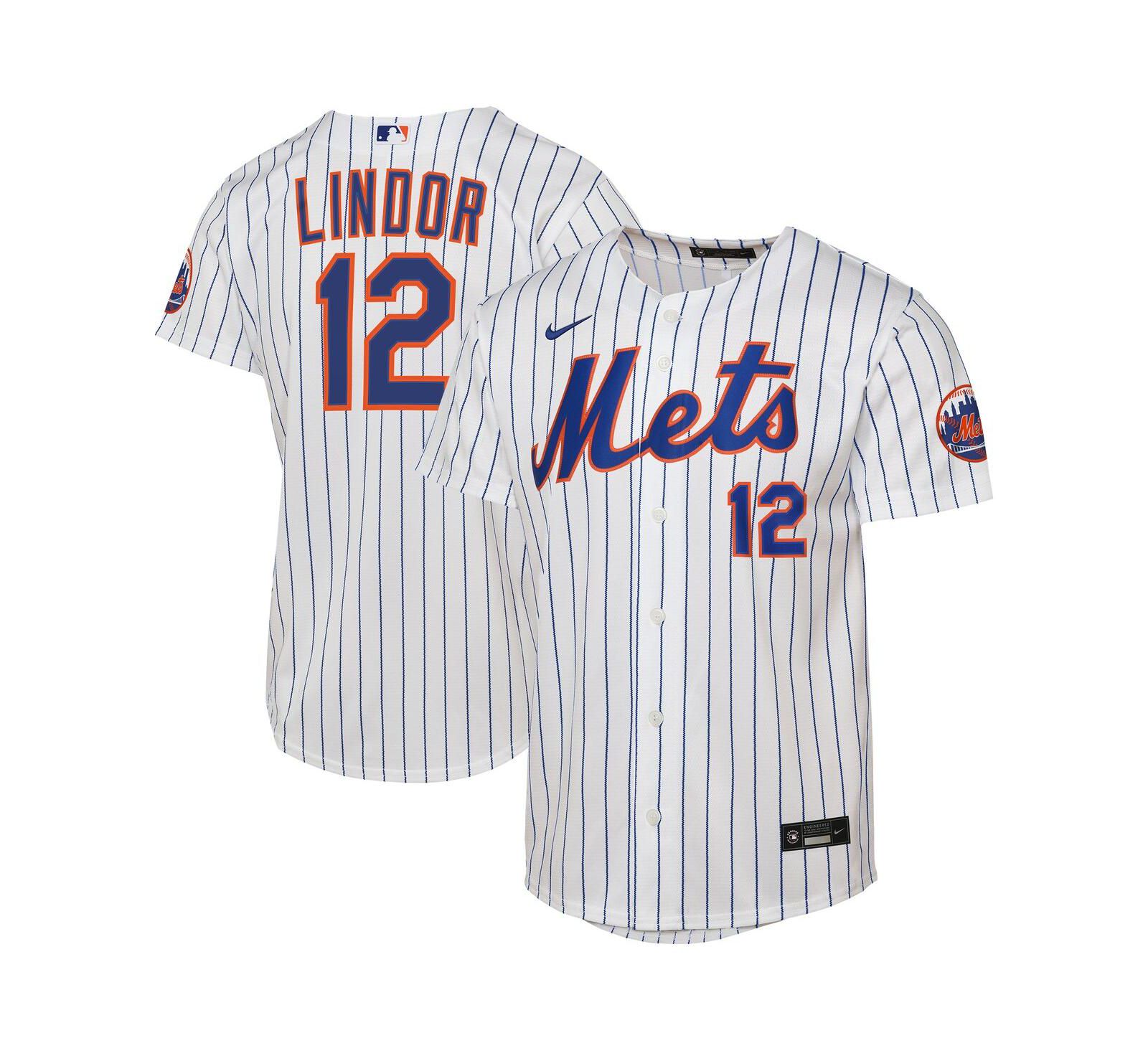 Детская игровая джерси Nike Francisco Lindor White New York Mets Home Stadium Player