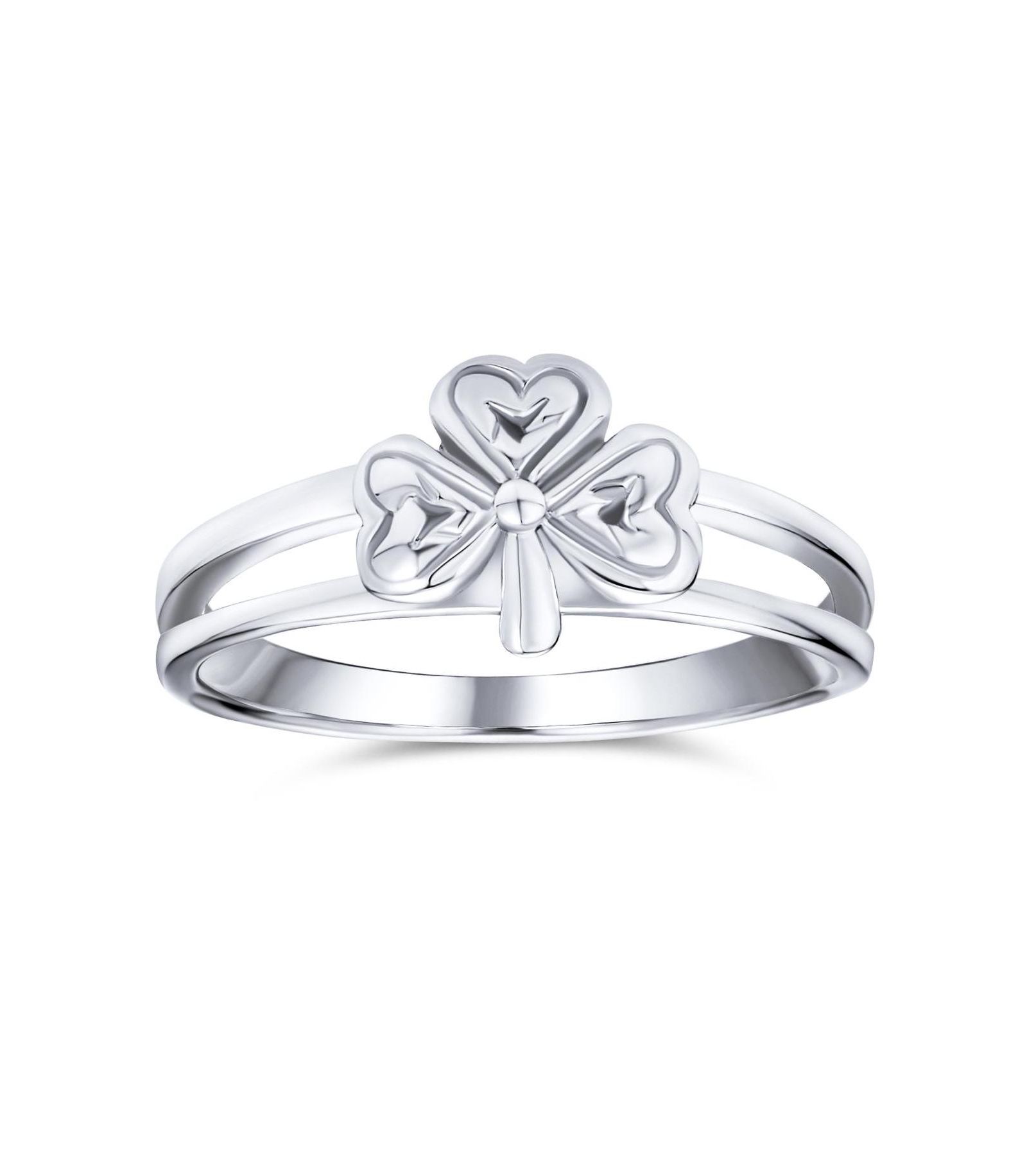 Bling Jewelry Celtic Trinity Peite Design Shamrock Clover Ring