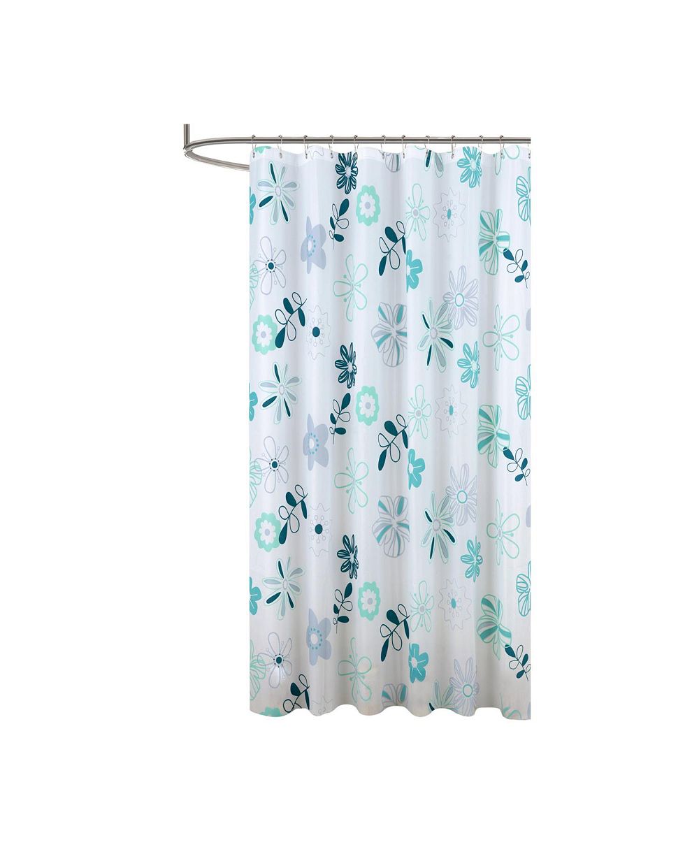 RT Designers Collection 90GSM Peva Glit Printed Romy Shower Curtain 70" x 72"