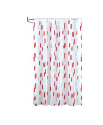 RT Designers Collection Штора для душа из PEVA 90 GSM с глиттером и принтом Brush Stroke, 70" x 72"